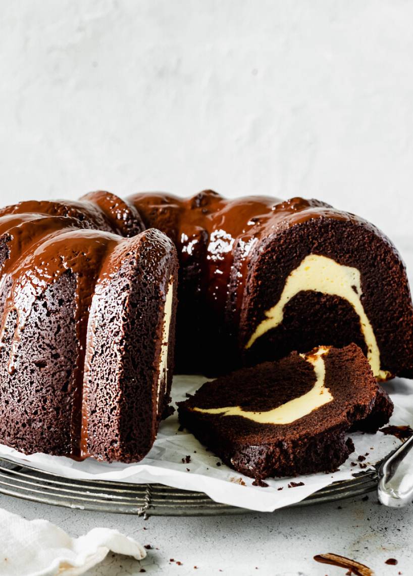 Schokokuchen mit Cheesecakefüllung