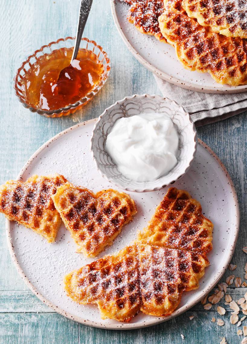 Skyr-Hafer-Waffeln