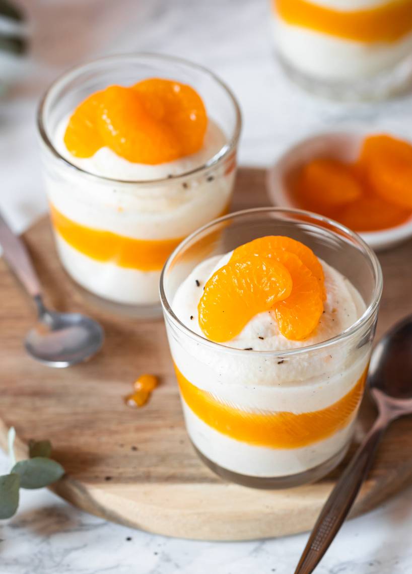 Mandarinen-Quark mit Sahne