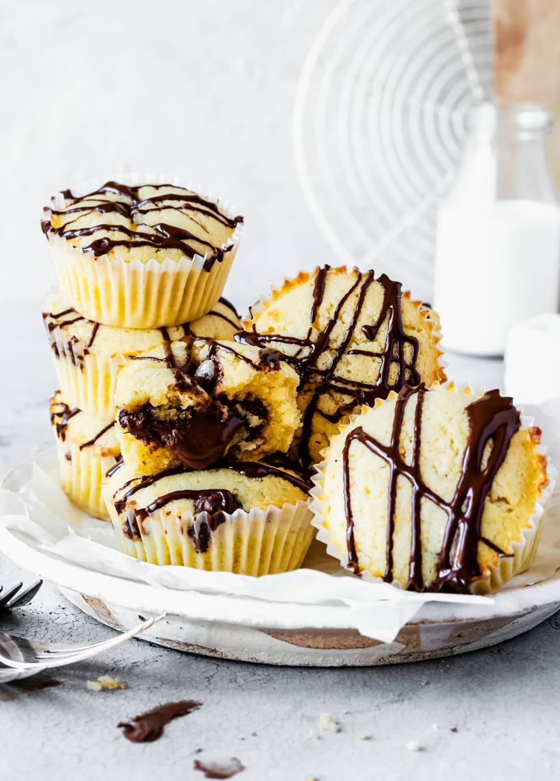 „Nutella"-Muffins mit flüssigem Kern