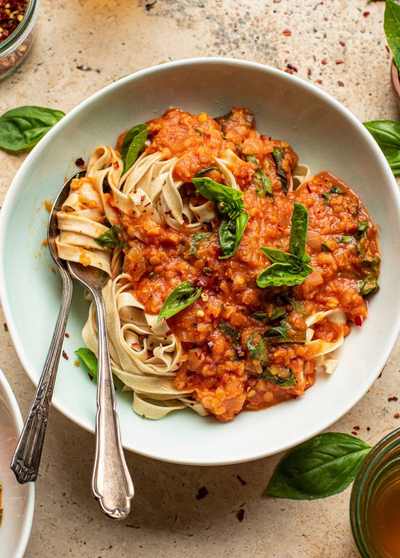 15-Minuten-Linsen-Bolognese