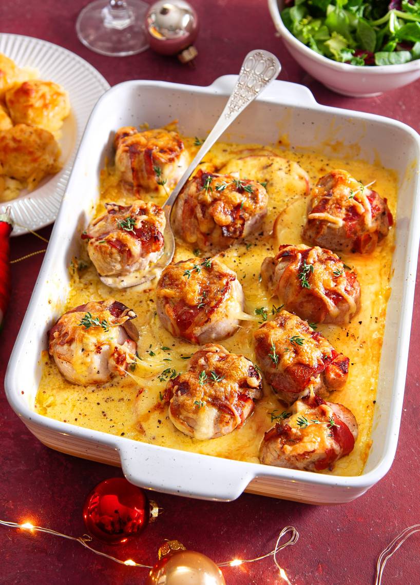 Bacon-Medaillons in Dijonsoße