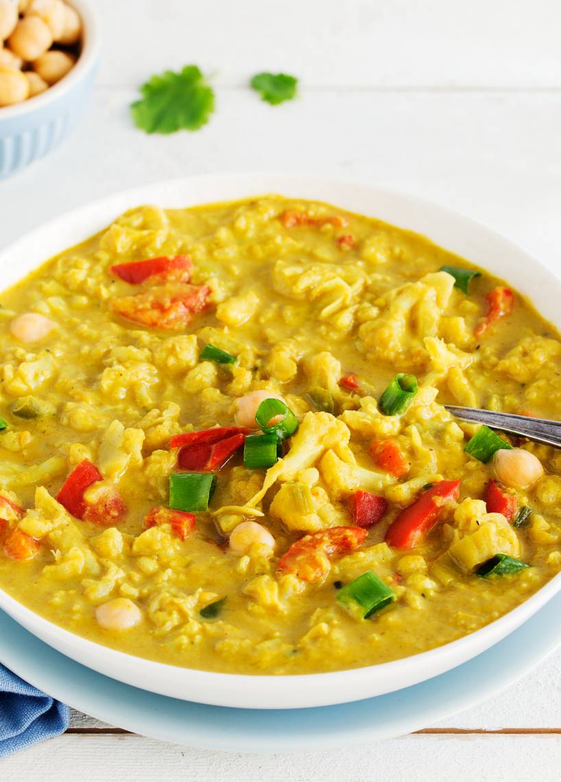 Blumenkohlcurry mit Kichererbsen
