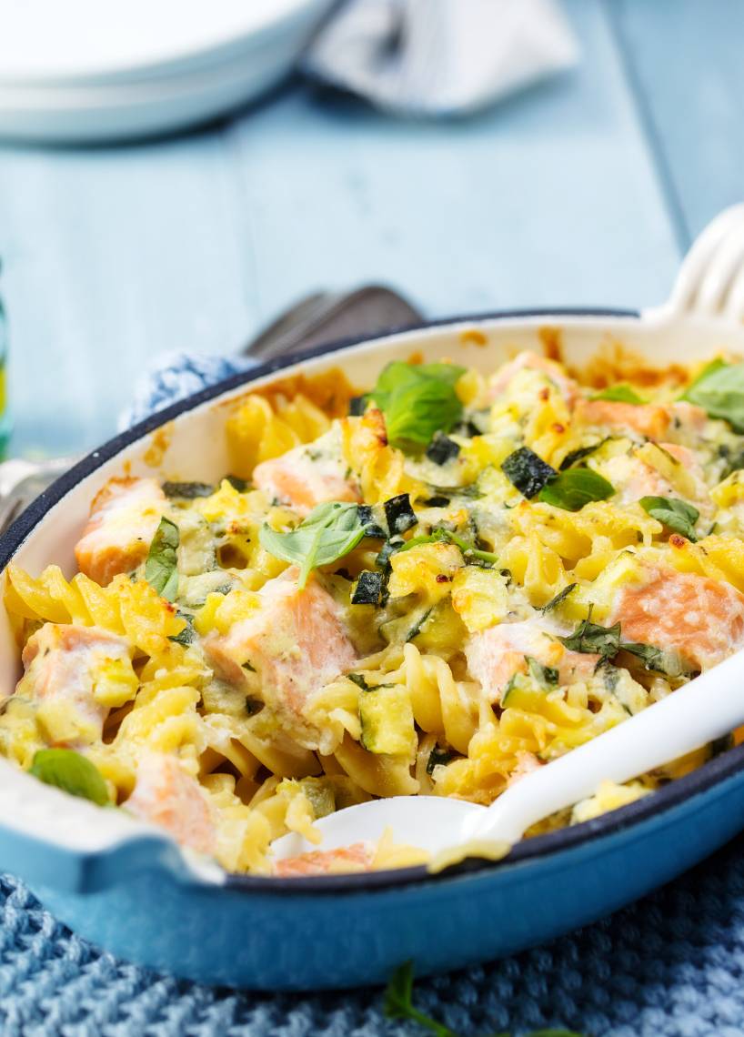Nudel-Lachs-Gratin