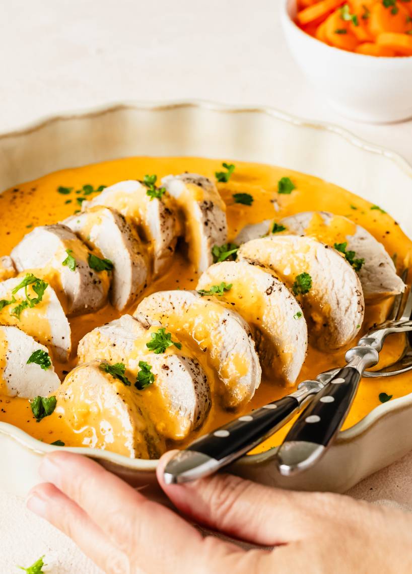 Schweinefilet mit Curry-Sahne-Soße