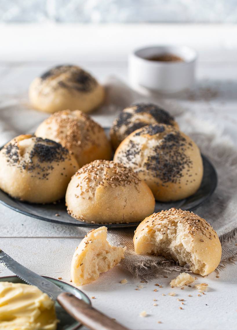 Sonntagsbrötchen über Nacht
