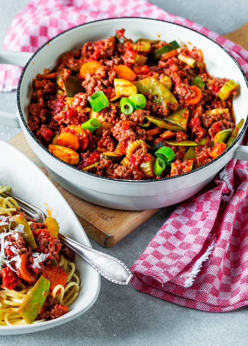 Spaghetti mit Frühlingsbolognese