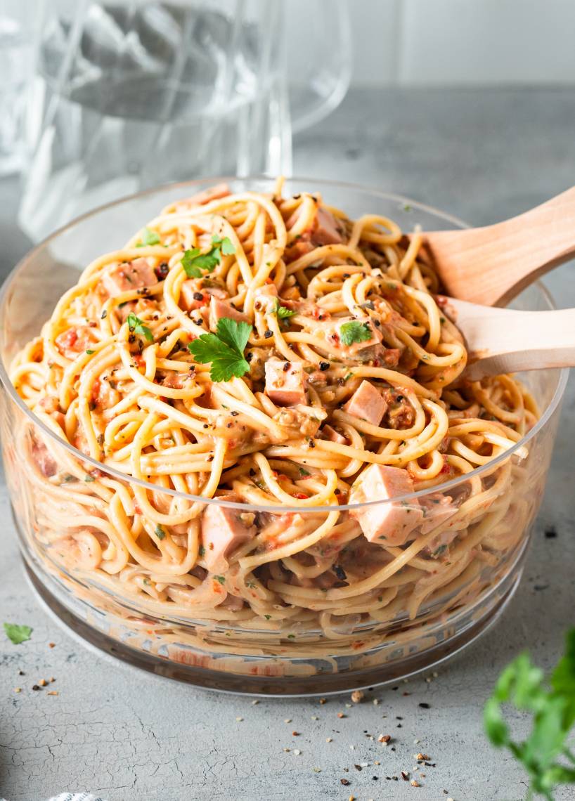 All-in-Spaghettisalat ohne Reste