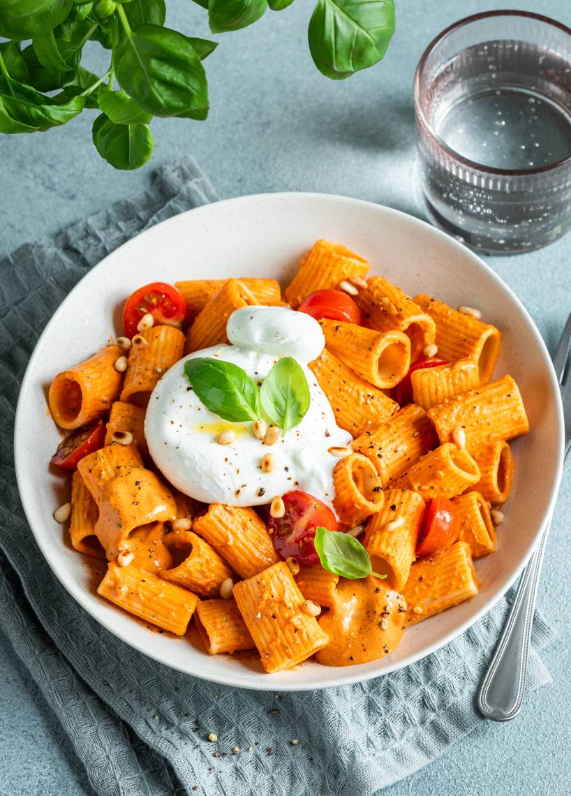 Rigatoni mit Burrata