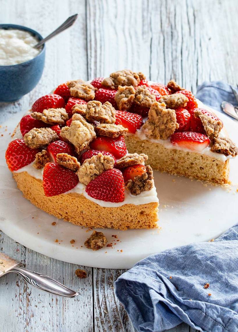 Veganer Erdbeerkuchen