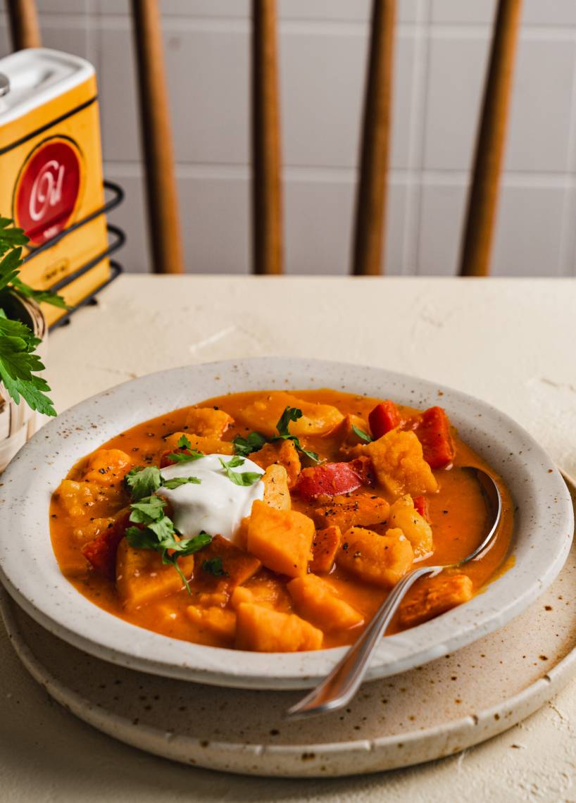 Einfaches Kürbisgulasch