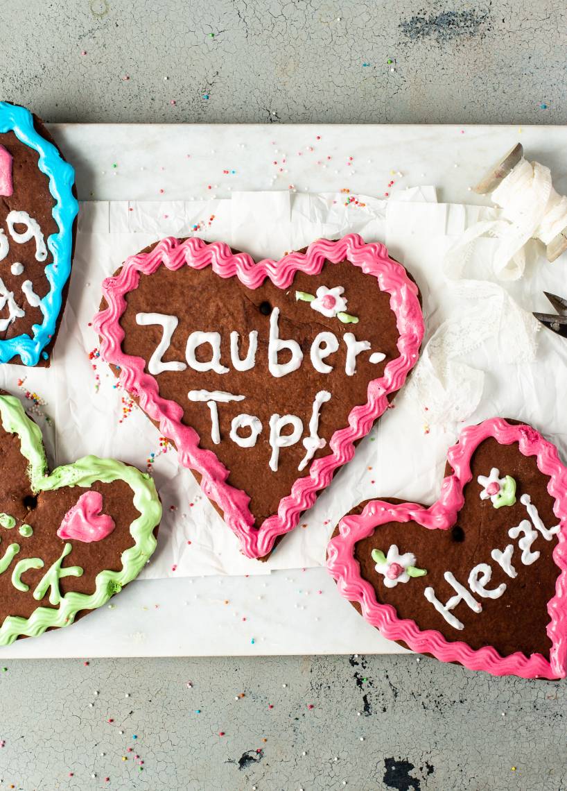 Lebkuchenherzen wie auf dem Oktoberfest