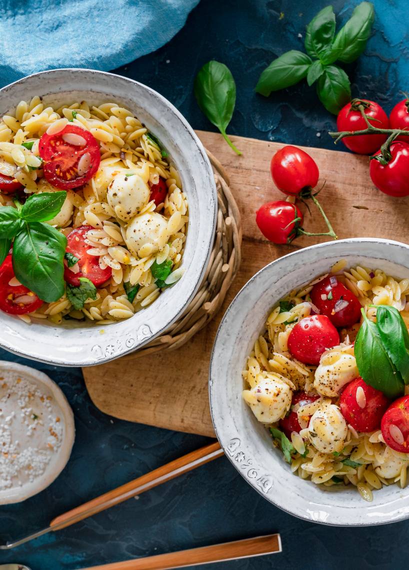 Orzo-Salat Tomate-Mozzarella