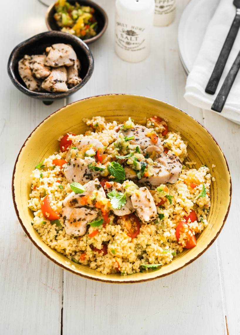 Couscoussalat mit Hähnchen