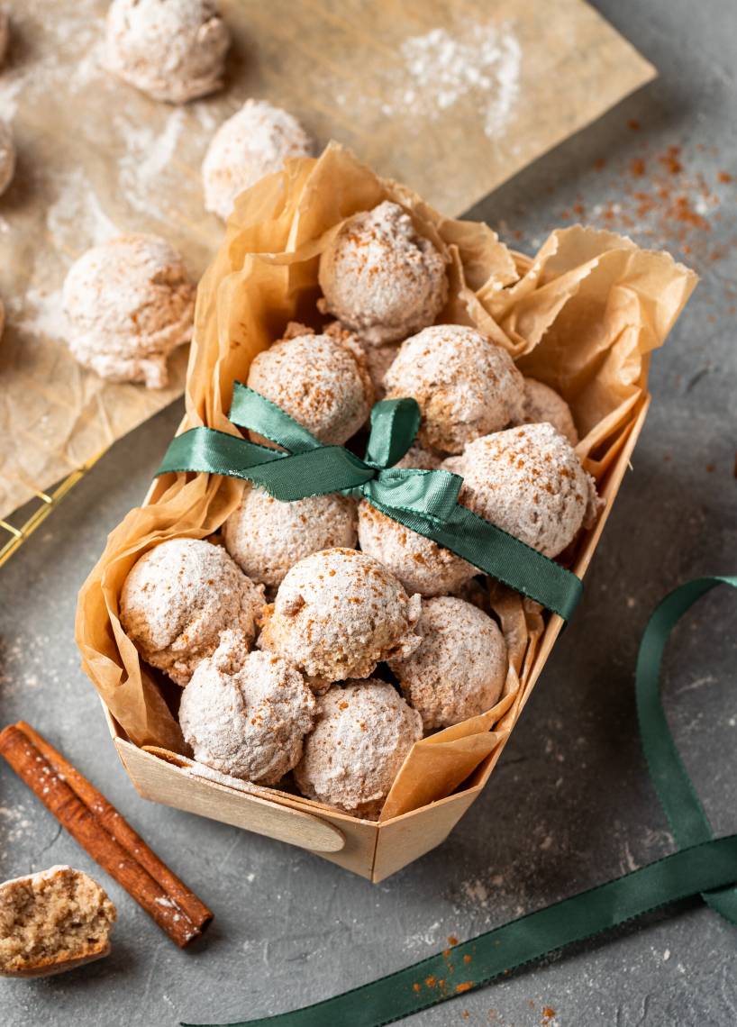 Softe Zimtsternkugeln