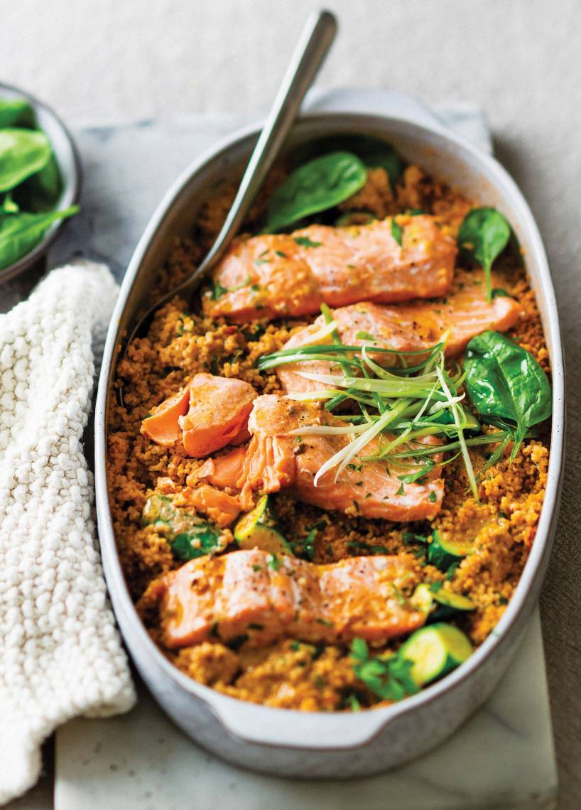 Lachs mit mediterranem Couscous