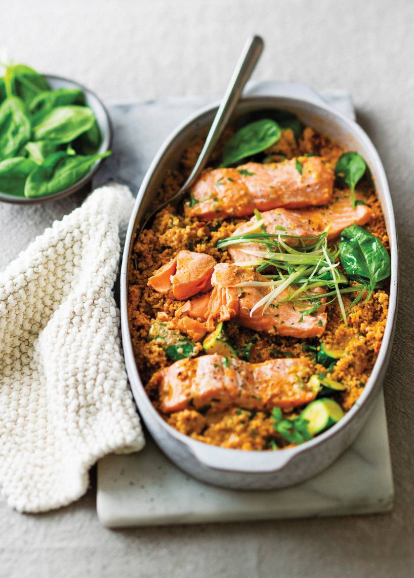Lachs mit mediterranem Couscous