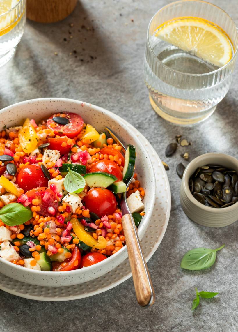 Protein-Linsensalat