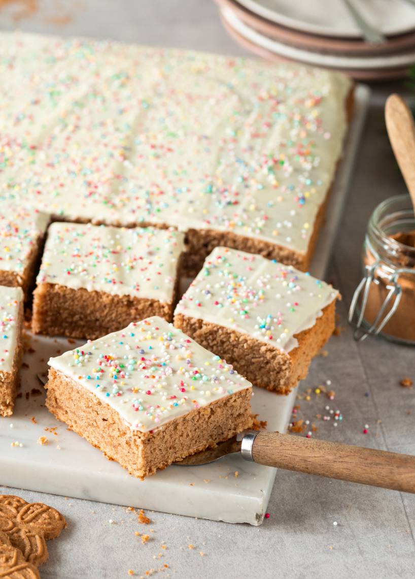 Weicher Spekulatiuskuchen vom Blech