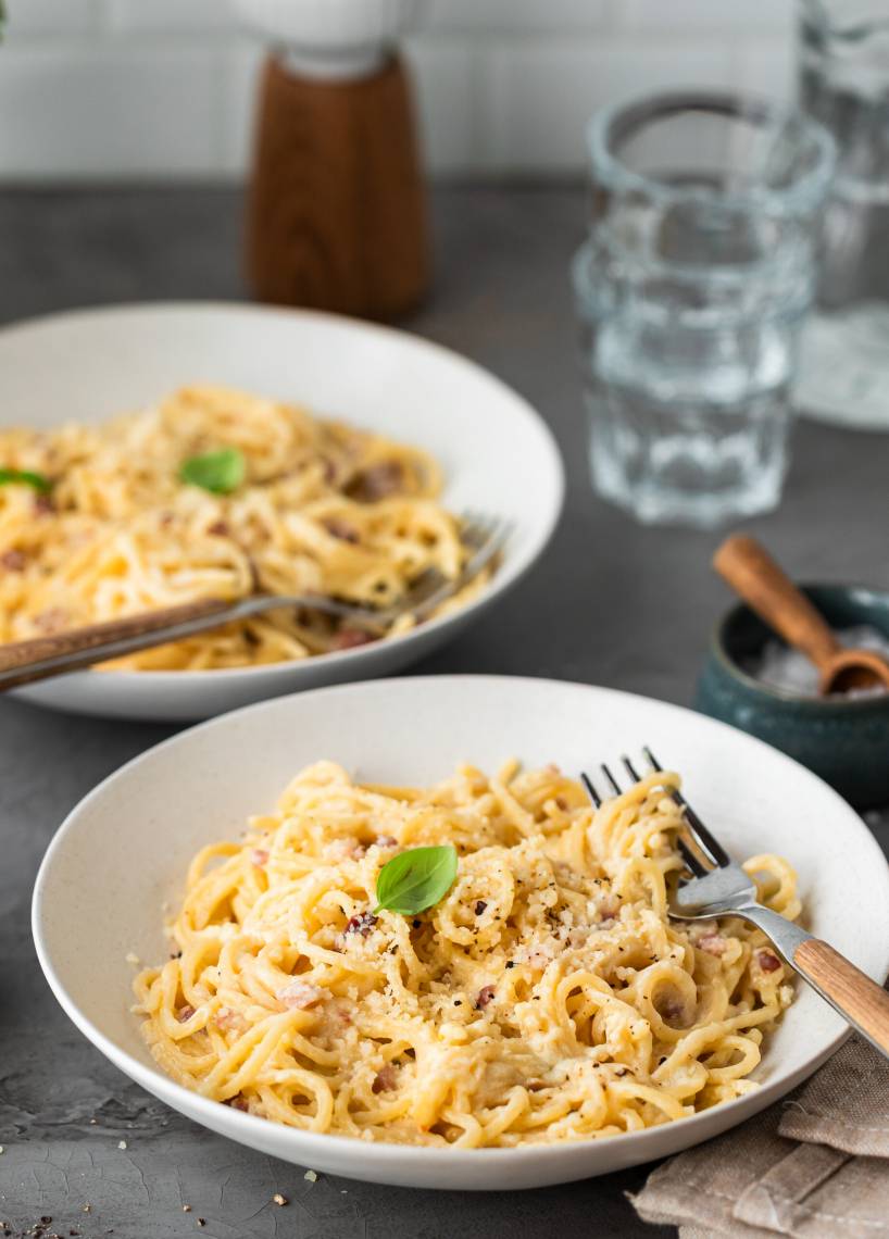 Carbonara mit Sahne
