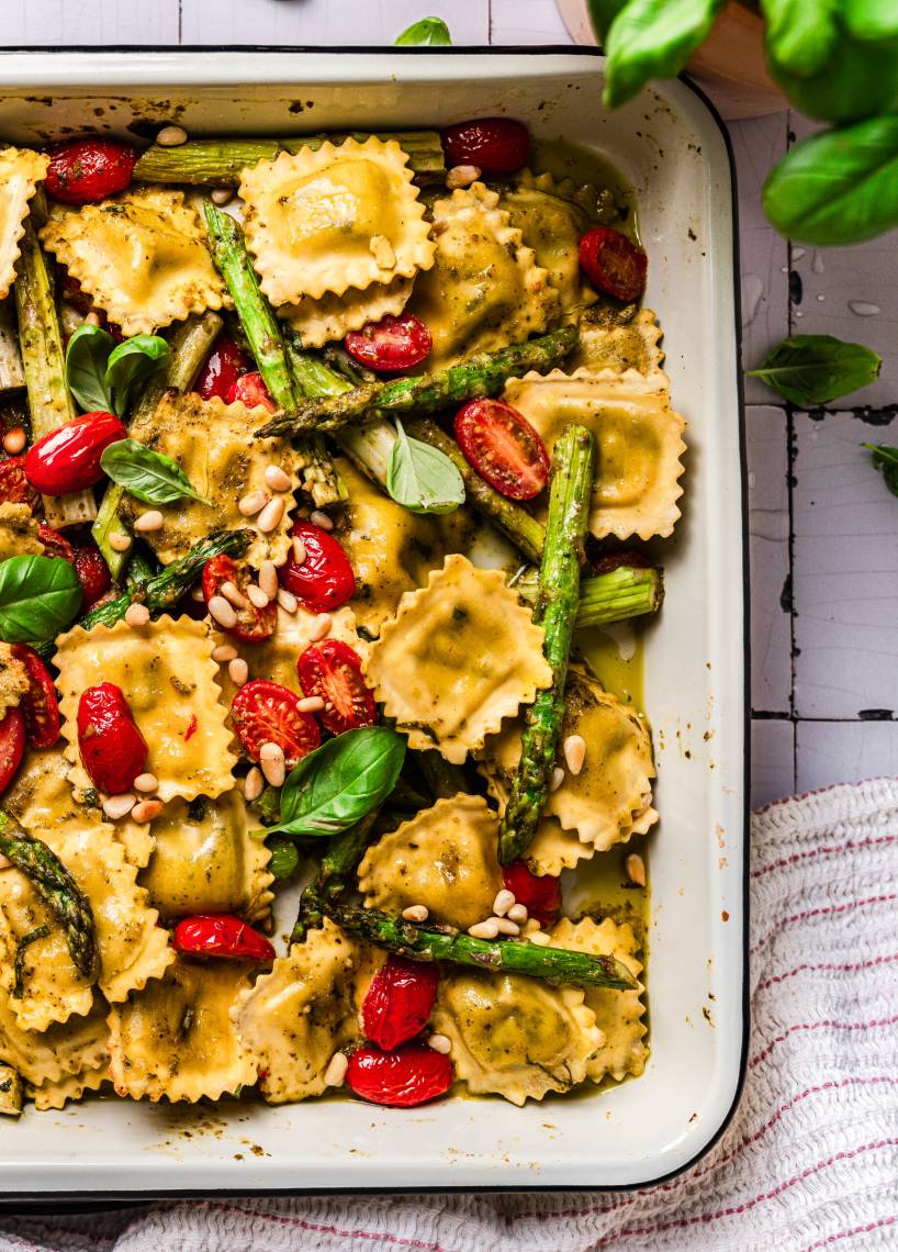 Frühlings Ravioli vom Blech