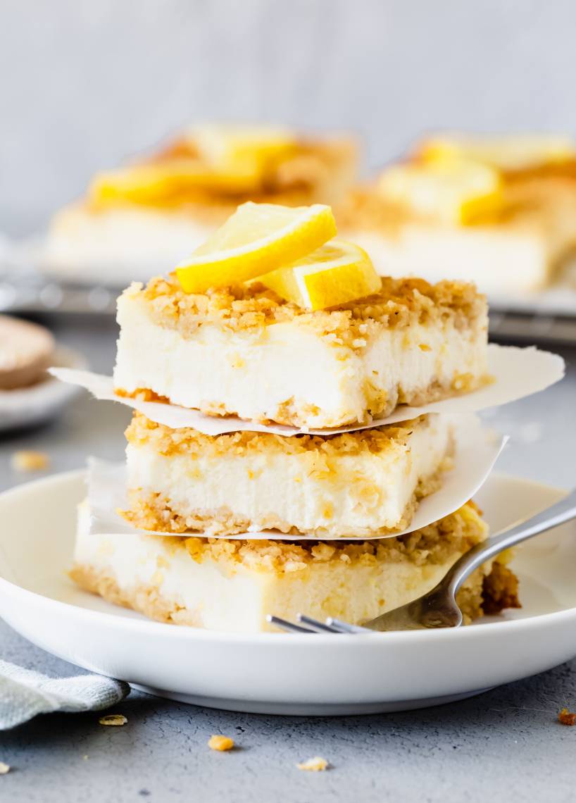 Zitronen-Cheesecake-Schnitten