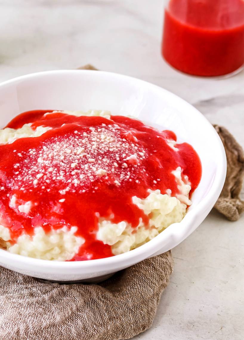 Milchreis à la Spaghetti Eis