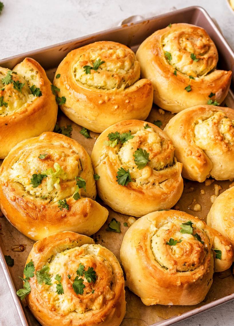 Käse-Knoblauch-Schnecken