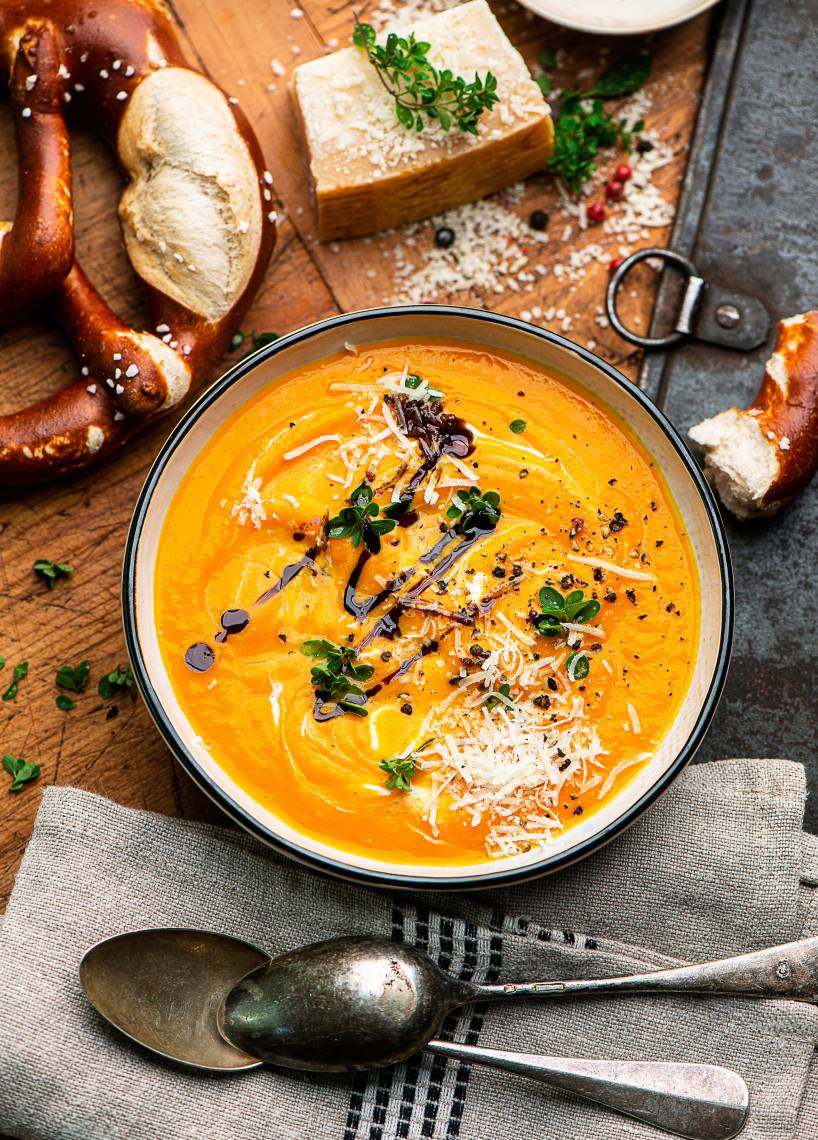 Parmesan-Kürbissuppe