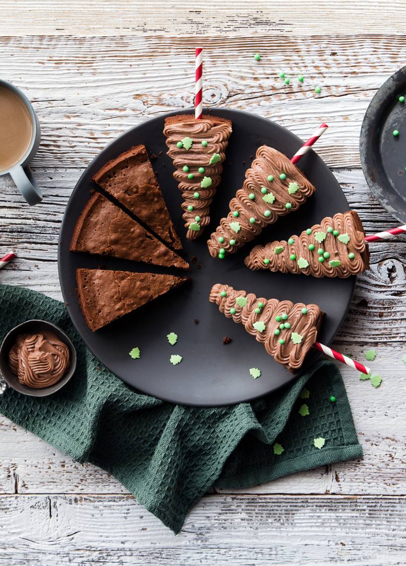 Brownie-Tannenbäume zum Naschen