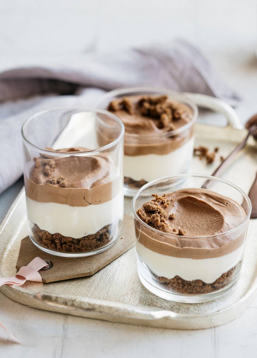 Nougat-Vanille-Schichtdessert