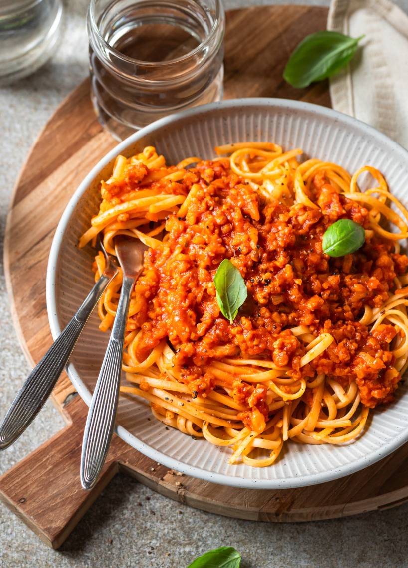 Vegane Bolo mit Soja Schnetzel