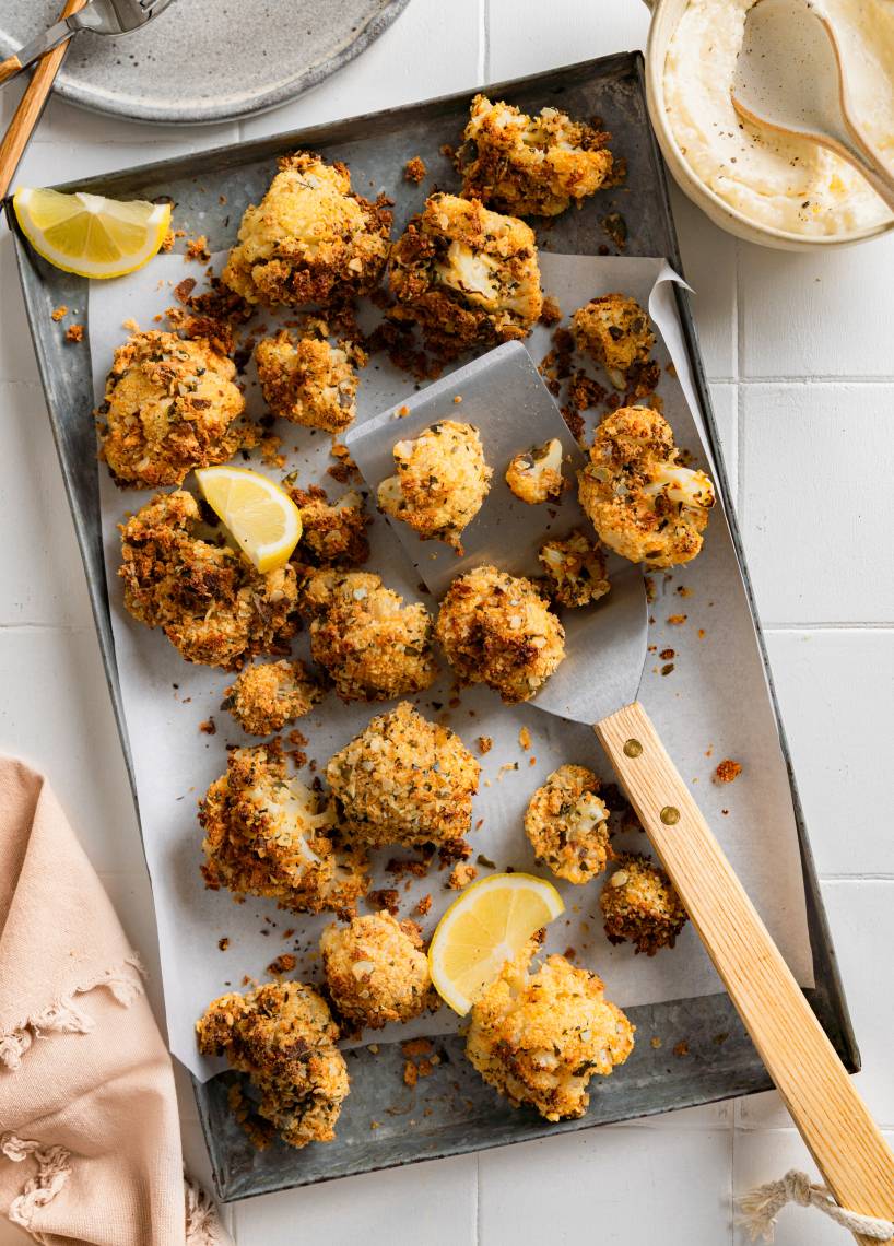 Crunchy Blumenkohl mit Parmesancreme