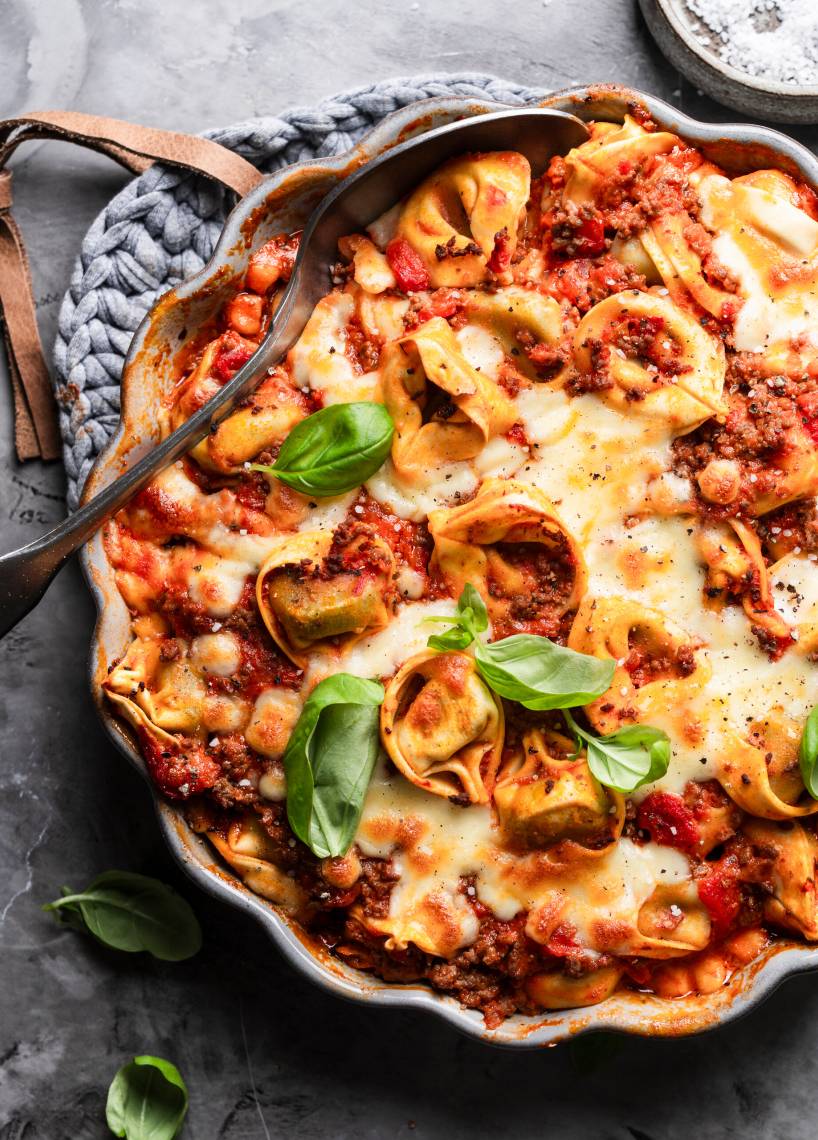 Tortellini-Hack-Auflauf